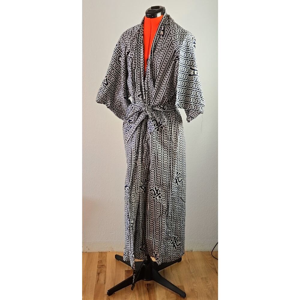 Japanese yukata kimono bathrobe, 100% cotton - Picture 2 of 6